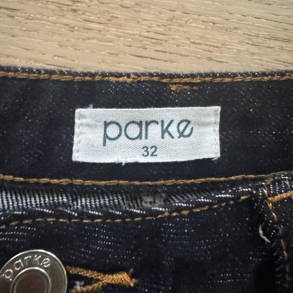 NWOT Parke Horseshoe Jeans 32 dark indigo - Picture 5 of 6